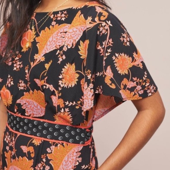 Anthro Maeve Botanical Print Jumpsuit - Picture 2 of 9